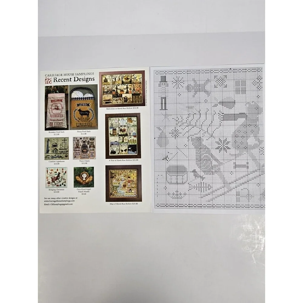 Carriage House Samplings Bringing Christmas Cross Stitch Pattern Chart 2019